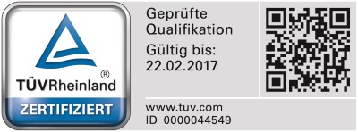 TV Rheinland Zertifiziert